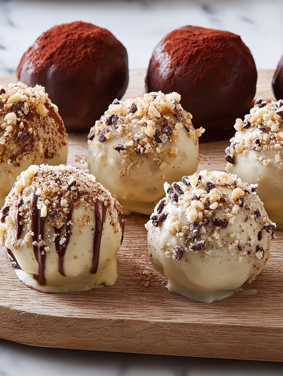 A plate of Tiramisu Truffles.