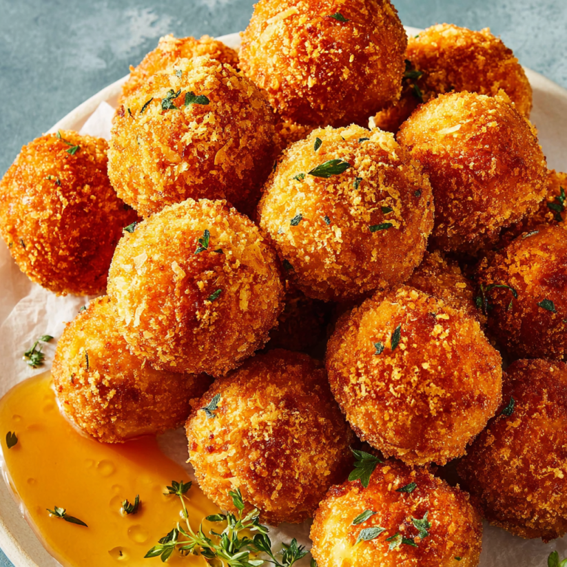 A plate of crispy sweet potato bites.