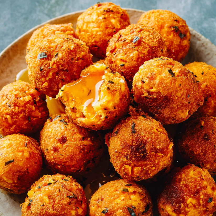 A plate of crispy sweet potato bites.