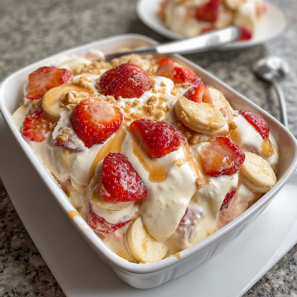 A white bowl filled with strawberries and bananas.