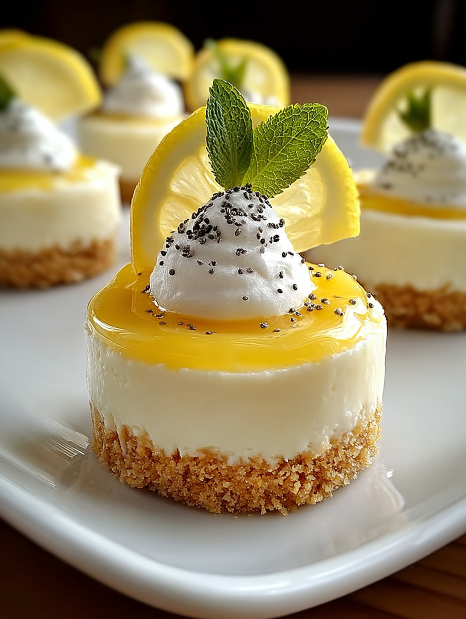 A slice of lemon cheesecake with a lemon wedge on top.