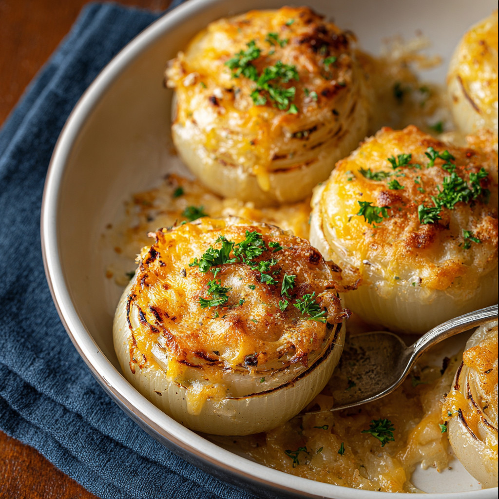 A plate of baked Tennessee onions.