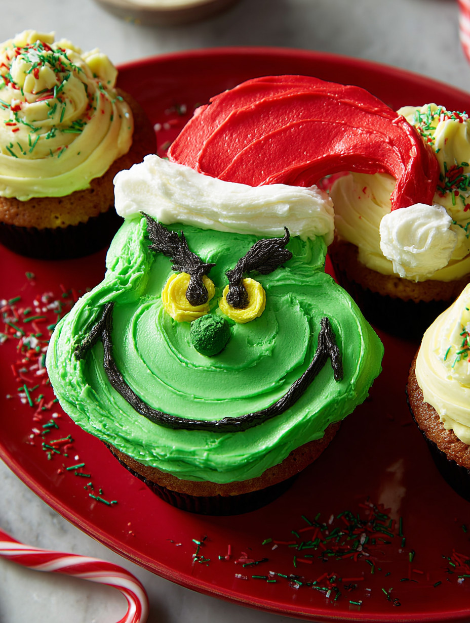 Grinchy pull-apart cupcakes.