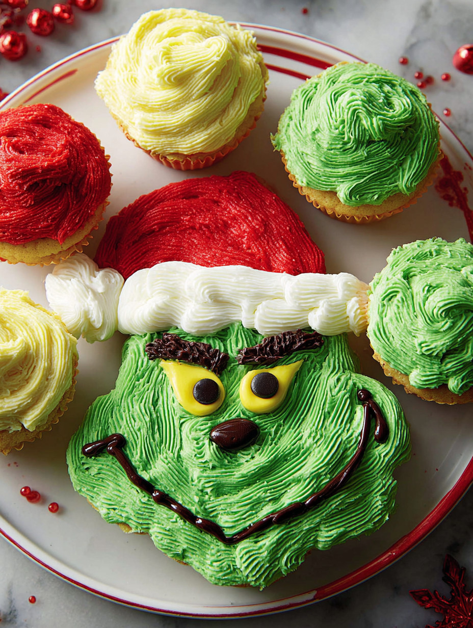 Grinchy pull-apart cupcakes.