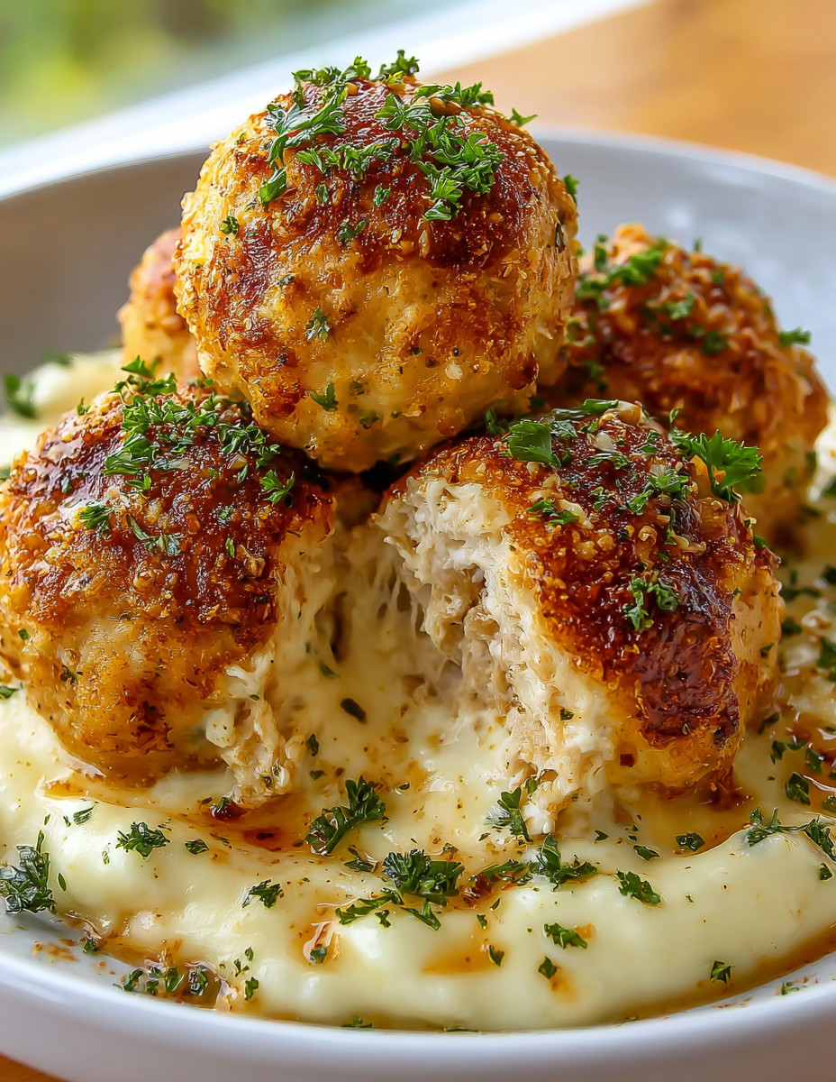 Parmesan Cloud Chicken Bombs: Crispy &amp; Cheesy Perfection.
