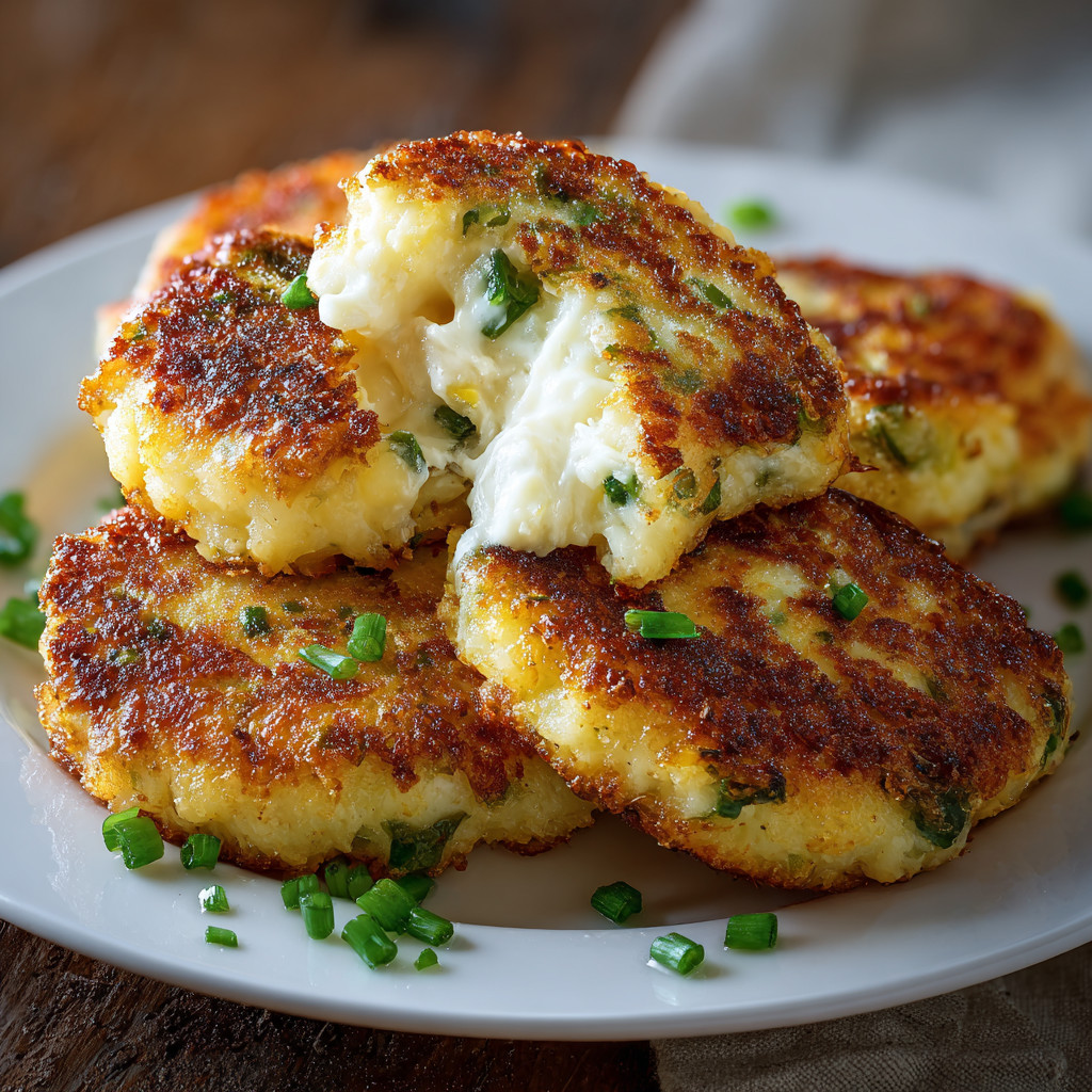 Green Chile Cheese Potato Cakes.