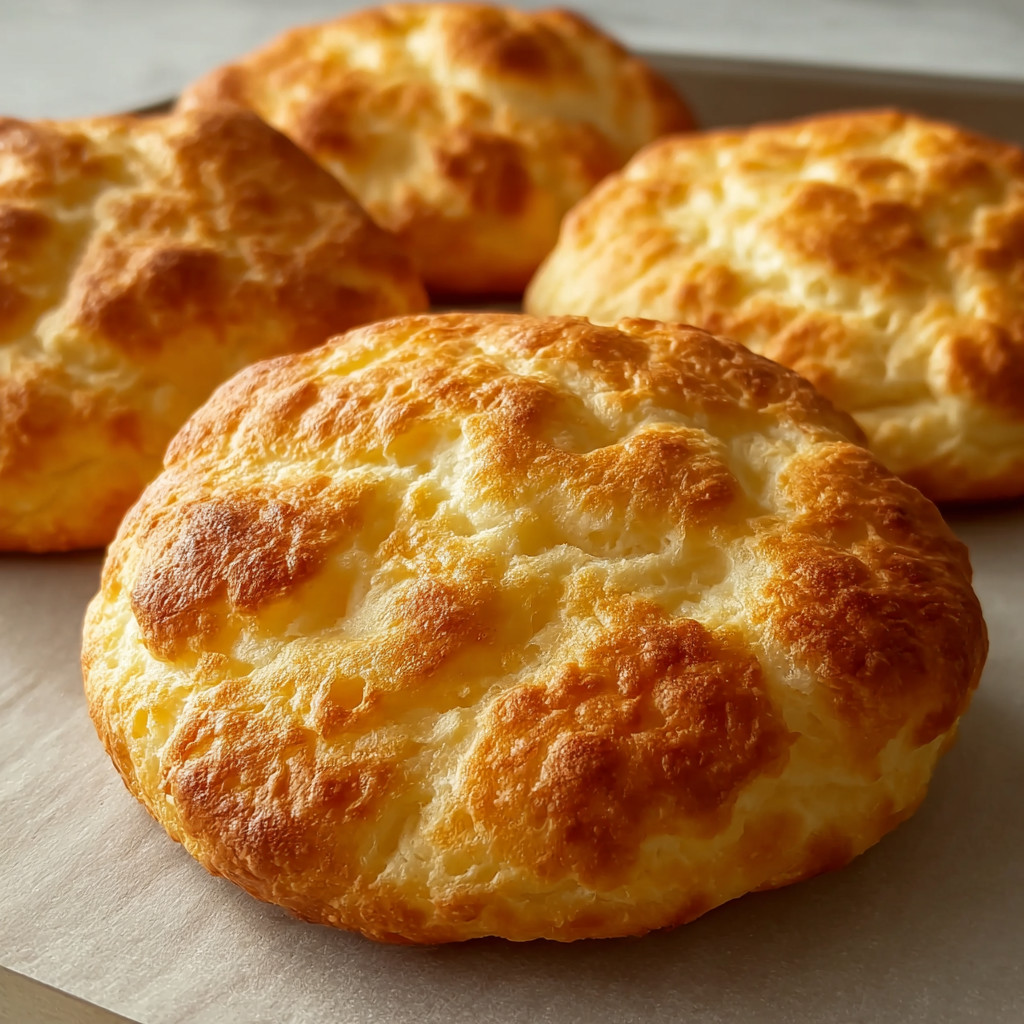 Fluffy cottage cheese cloud bread.