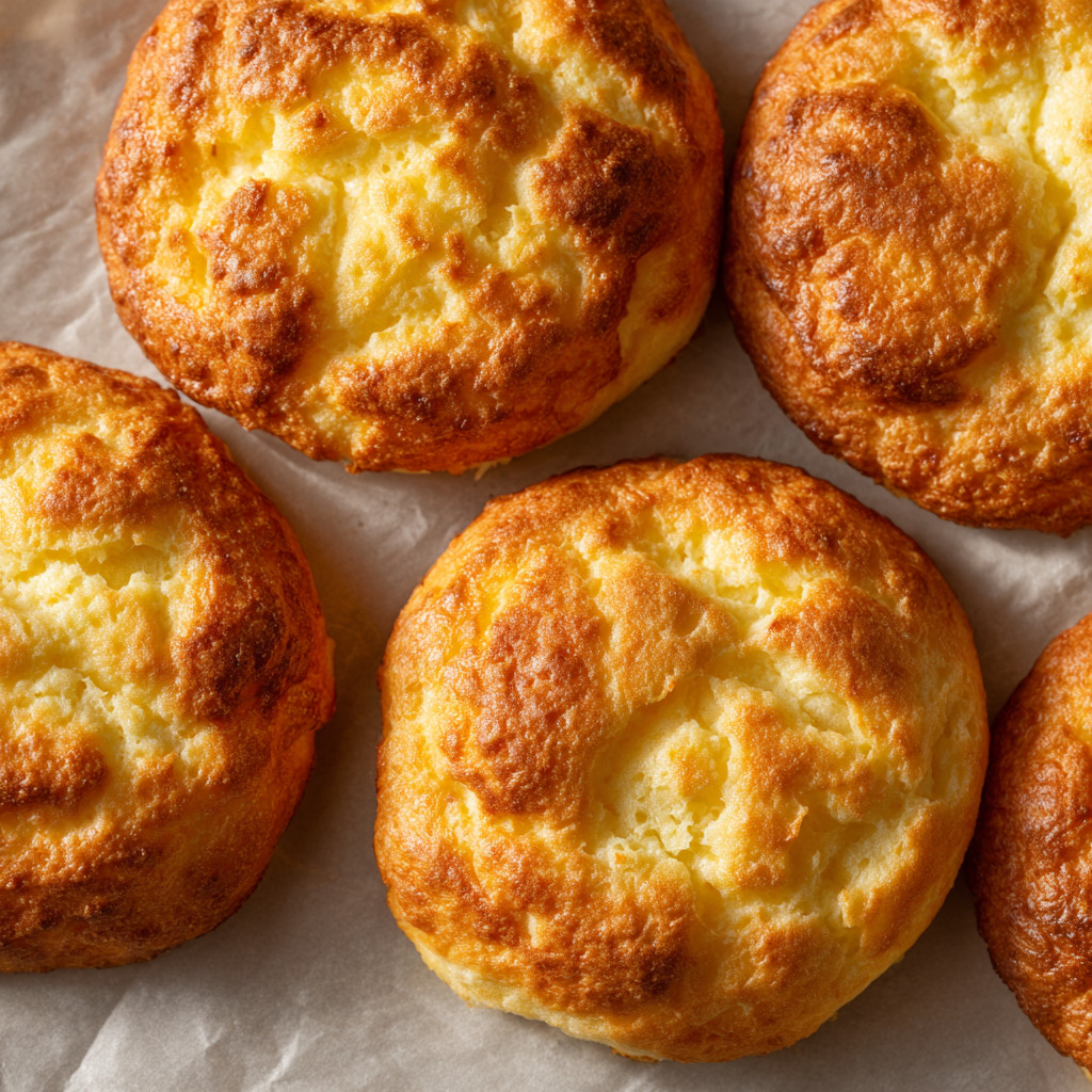 Fluffy cottage cheese cloud bread.