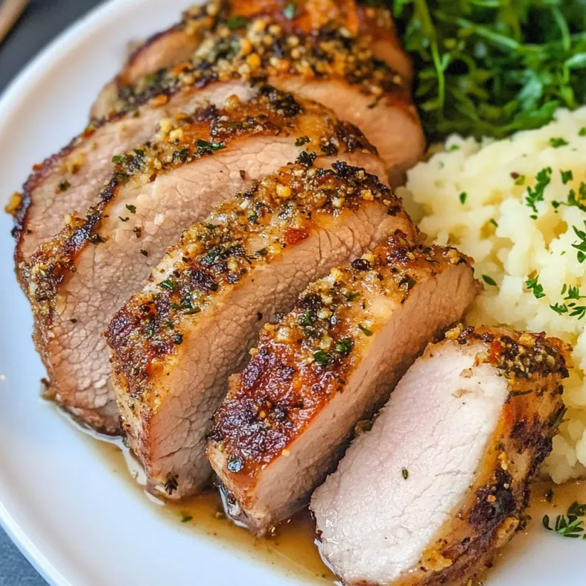 A plate of food with a piece of meat and potatoes.