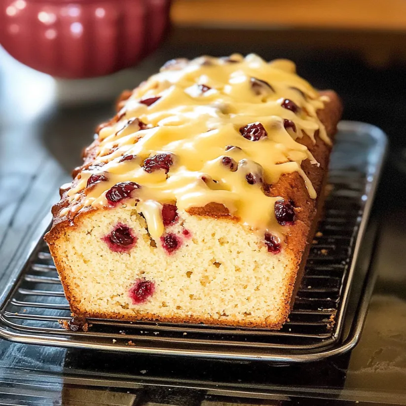 A loaf of cranberry orange bread.