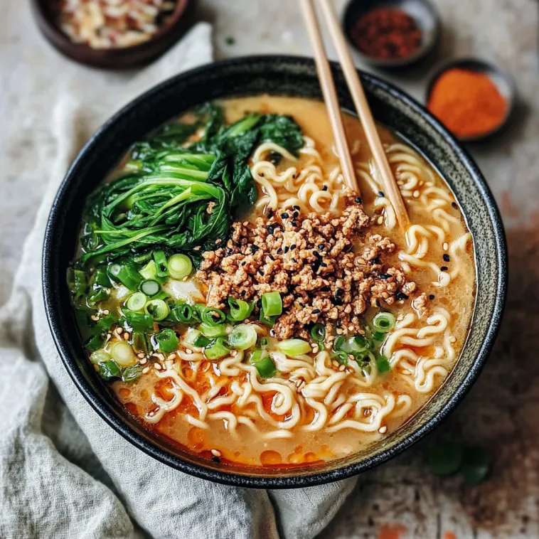 A bowl of noodles with vegetables and meat.