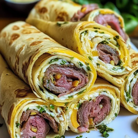 A plate featuring beef tortilla rollups, simple and tasty.