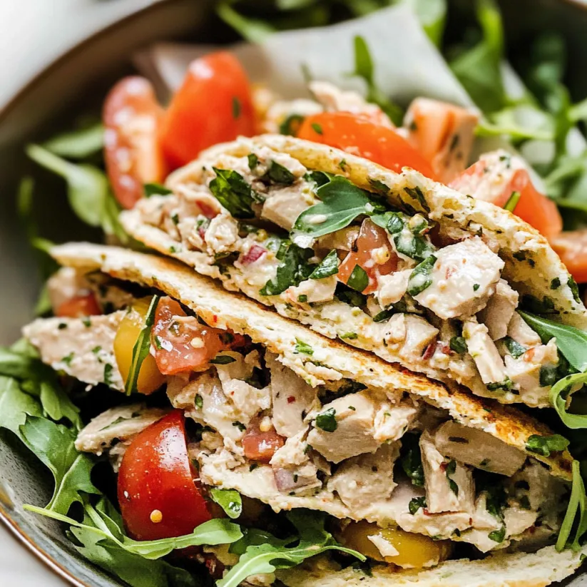 A plate of Italian tuna salad with tomatoes and greens.