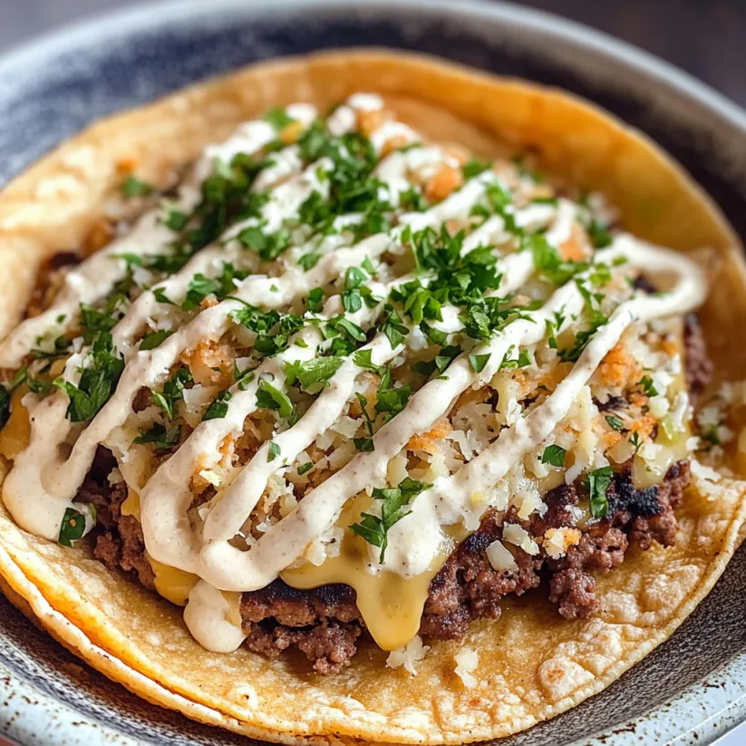 A delicious burger with cheese and sauce on top.