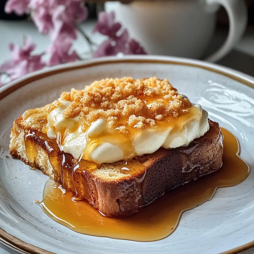 Toast with butter and honey.