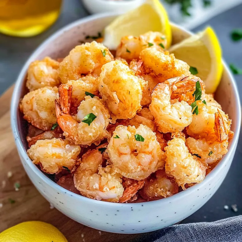 A bowl of popcorn shrimp.