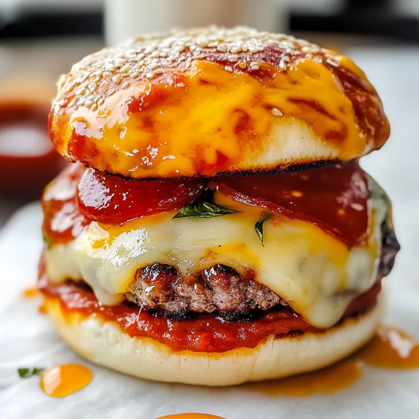 A cheeseburger with tomato sauce and lettuce.