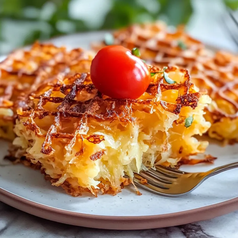 A plate of food with a tomato on top.
