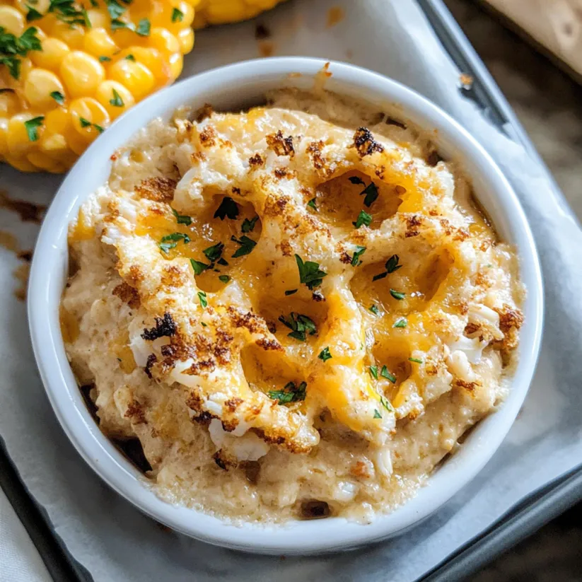 A white bowl filled with a crab dip.
