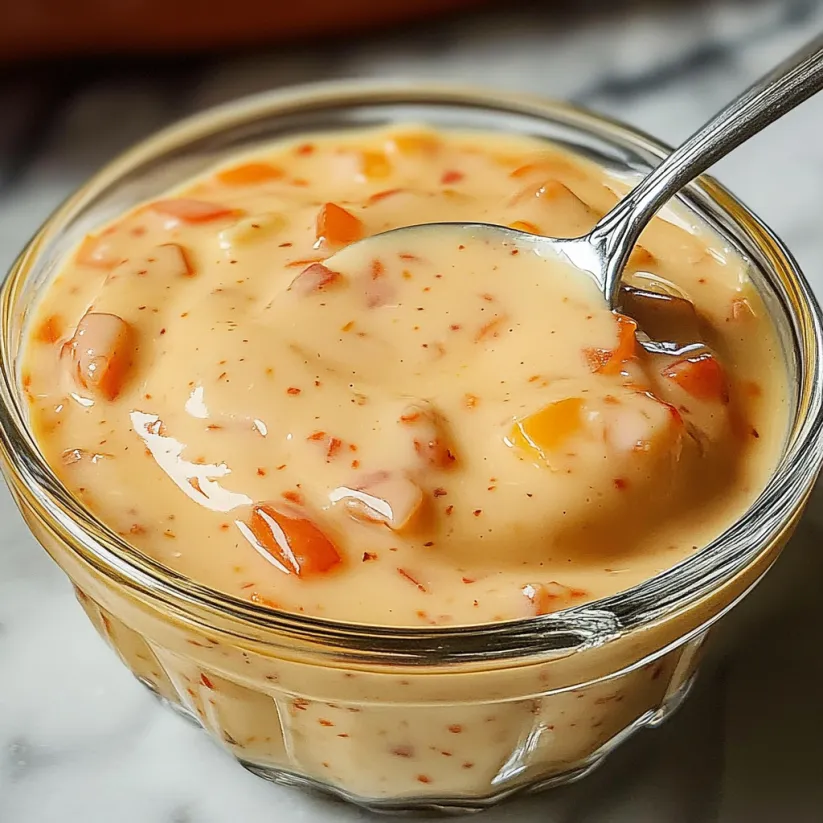 A glass of Thousand Island Dressing.