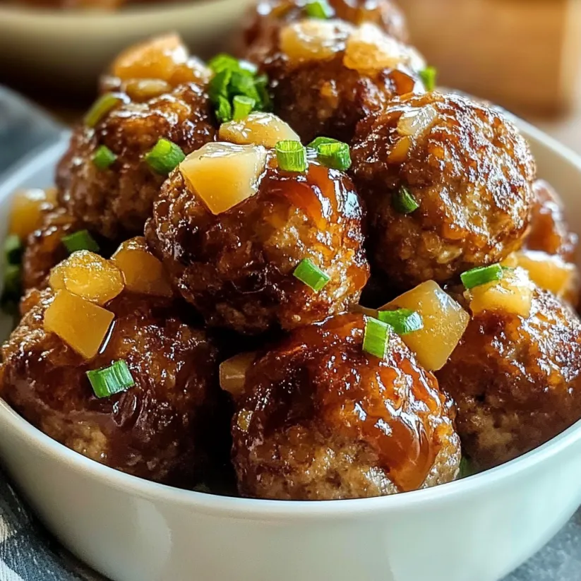A bowl of meatballs with a sauce.