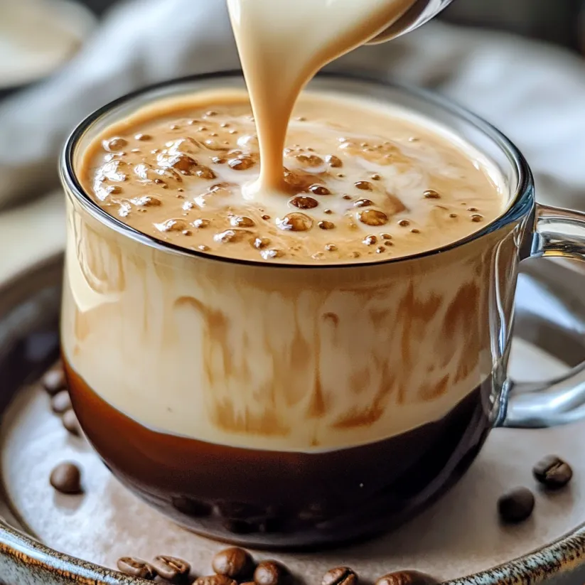 A cup of coffee with a spoon in it.
