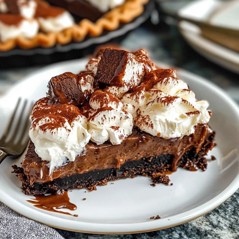 A slice of Mississippi Mud Pie.