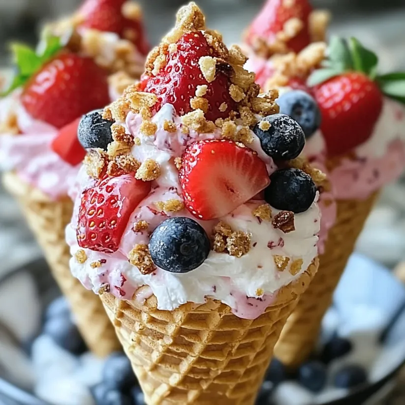 A bowl of strawberries and blueberries.