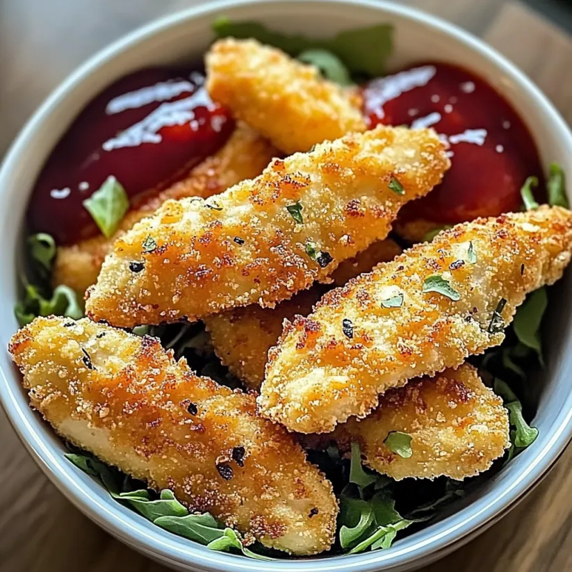 A bowl of chicken tenders with ketchup.
