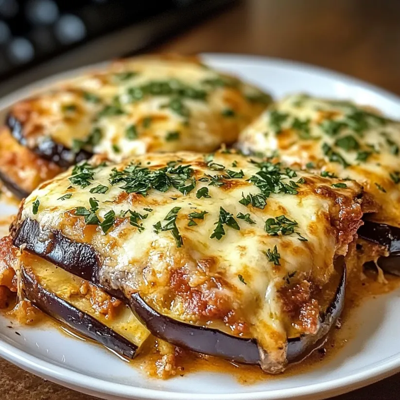 A plate of eggplant lasagna.