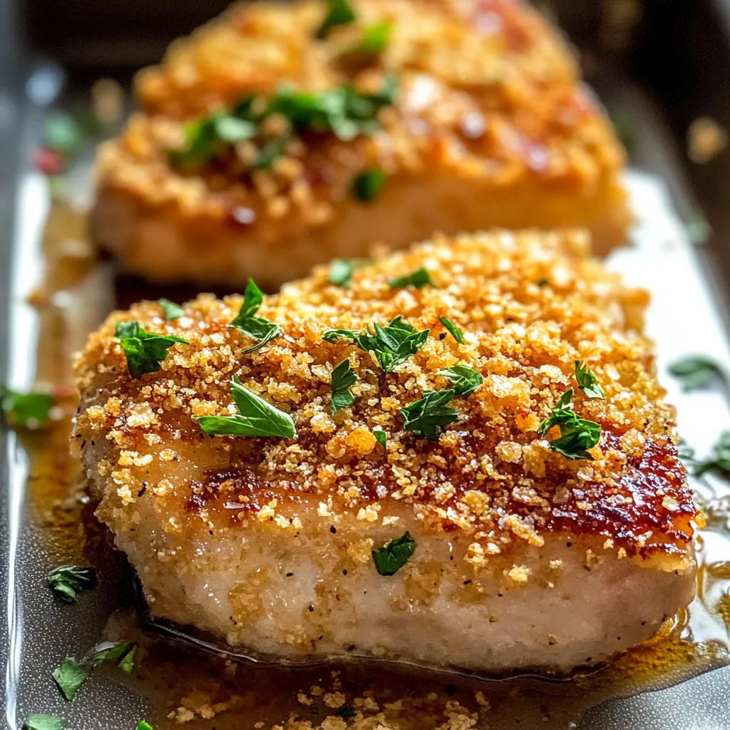 Ritz Cracker Pork Chops.