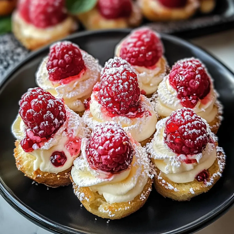 A plate of raspberry cream cheese bites.