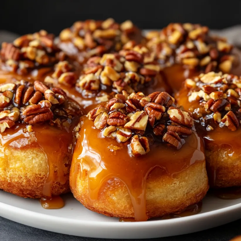 A plate of pecan sticky buns.