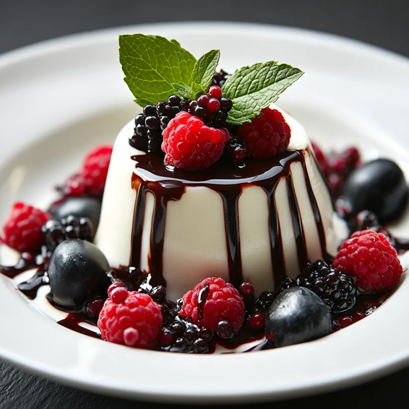 A white plate with a dessert on it.