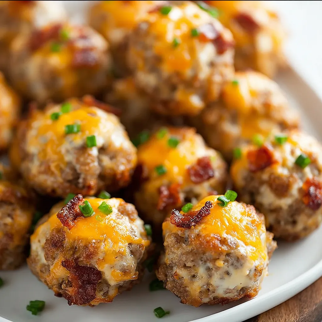 A plate of crack sausage balls.