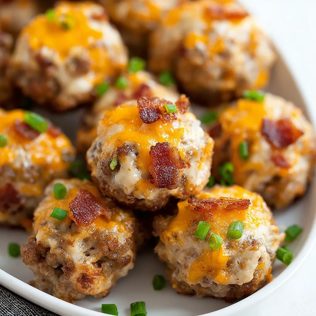 A plate of crack sausage balls.