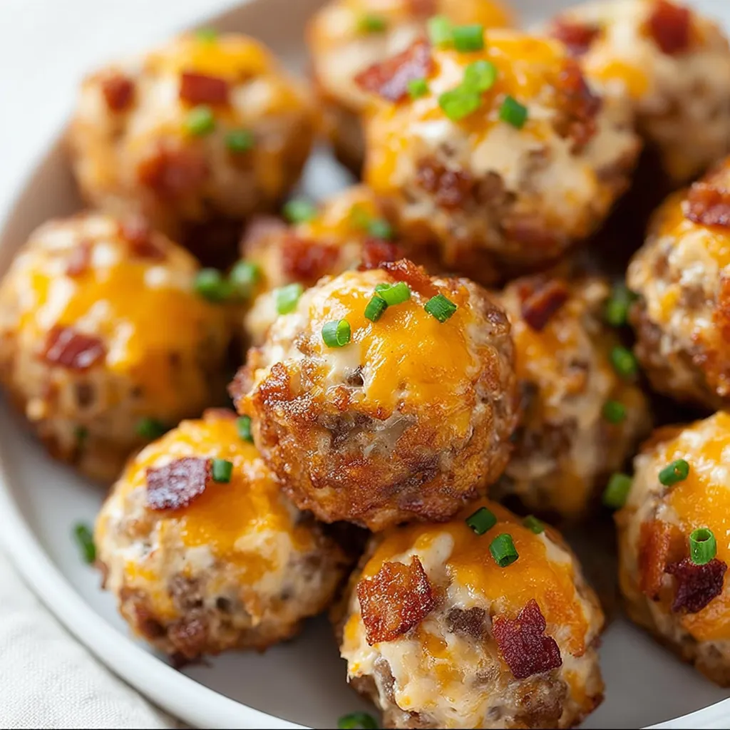 A plate of crack sausage balls.
