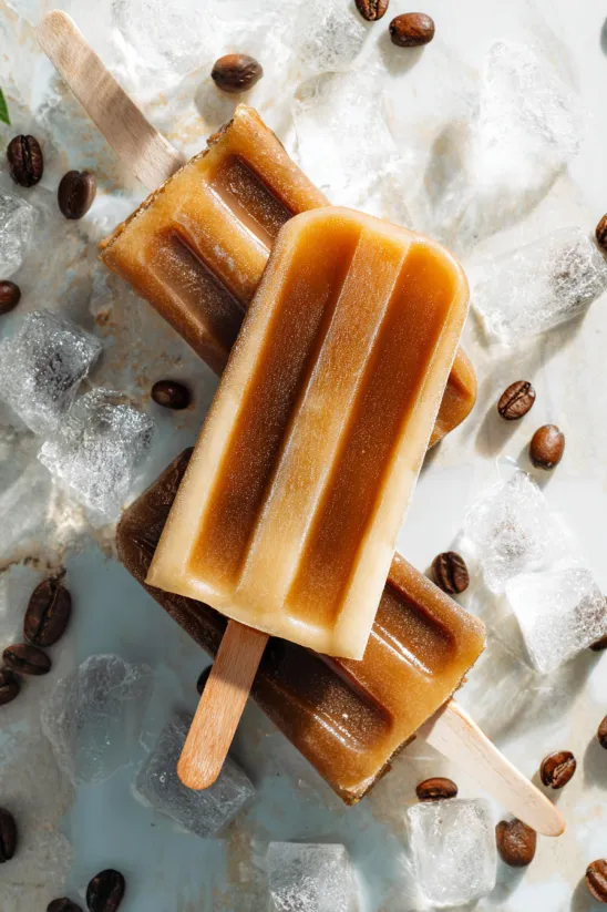 Brown sugar oat milk espresso popsicles.