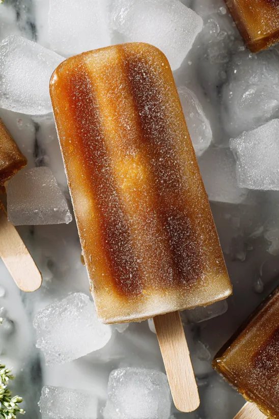 Brown sugar oat milk espresso popsicles.