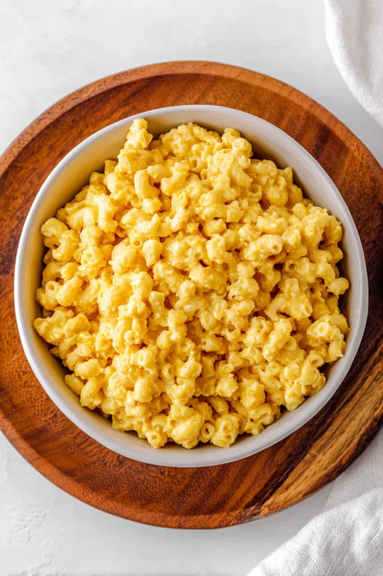 A bowl of macaroni salad.