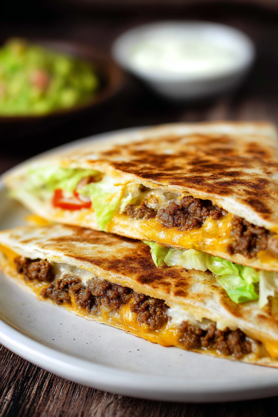 A Crunchwrap Supreme is served on a plate.