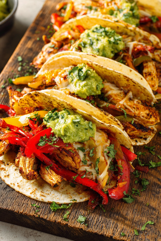 A plate of chicken fajita marinated meat.