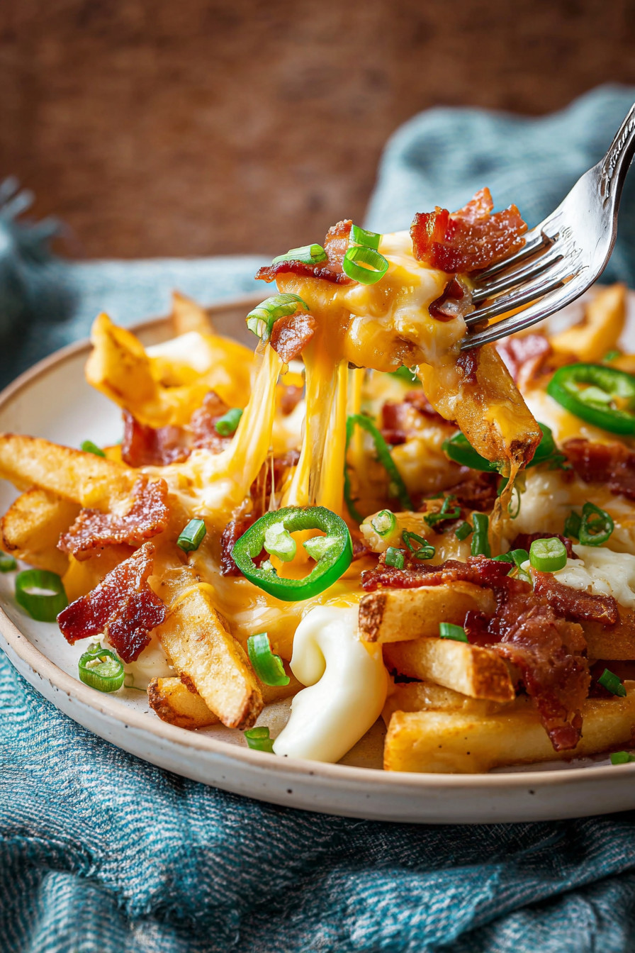 A plate of Texas Cheese Fries.