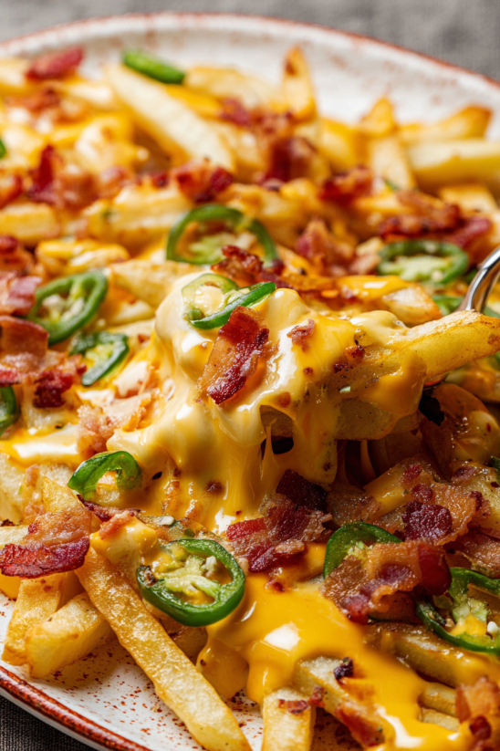 A plate of Texas Cheese Fries.