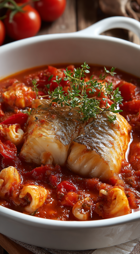 A fish is cooked in a Chinese tomato fish pot.