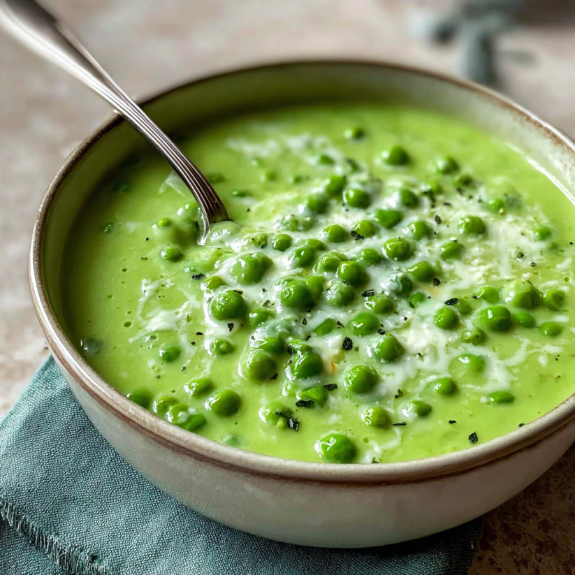 A bowl of creamy garden peas.