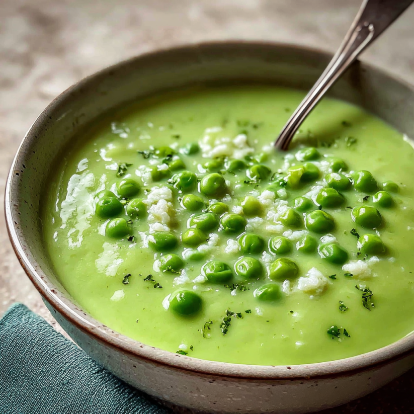 A bowl of creamy garden peas.