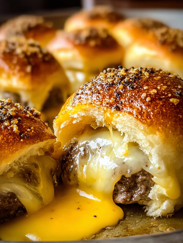 Garlic Parmesan Burger Bombs.