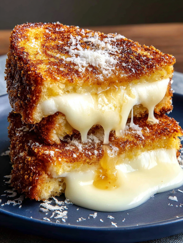 A slice of mozzarella in carrozza.