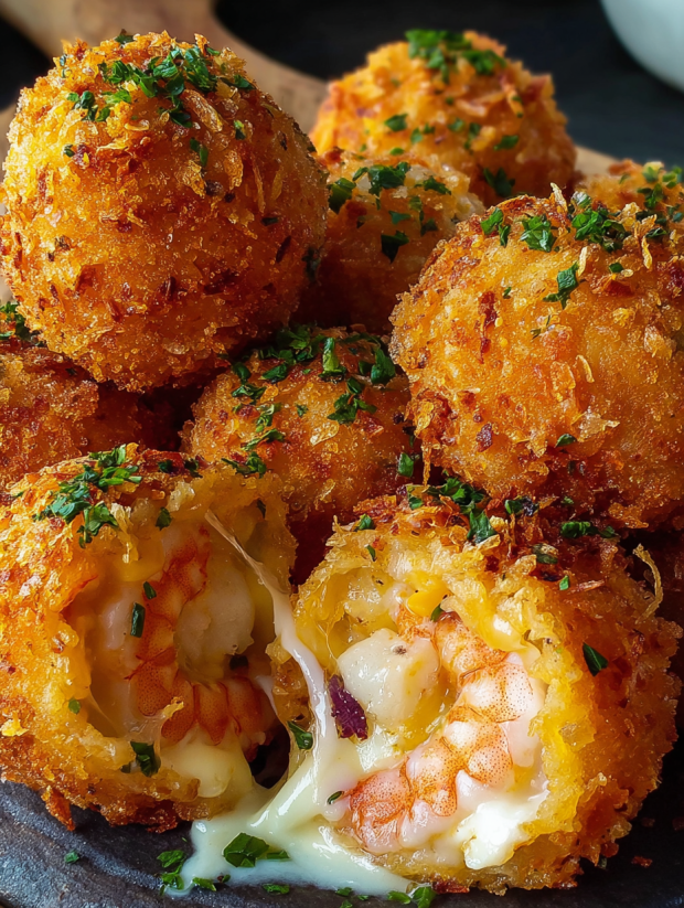 Shrimp Crab Nacho Corn Dogs.